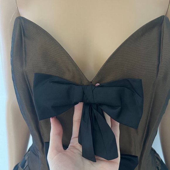 ISABELLE ALLARD chocolate dress with bows, size 40 🎀✨ - Picture 13 of 16